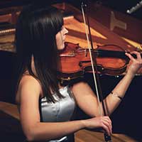 Classical musician playing the violin