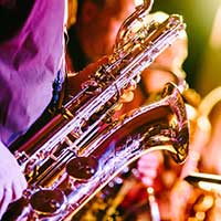 Saxophonists playing jazz music