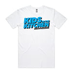 Kids in the Kitchen blue logo T-shirt. Official merchandise available to buy from Merchi.