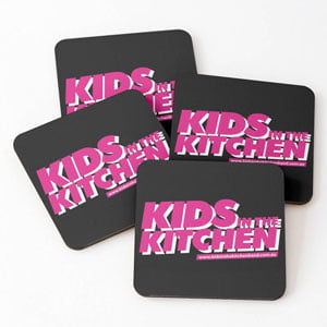 Kids in the Kitchen coasters. Official merchandise available to buy from Redbubble.