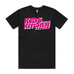 Kids in the Kitchen pink logo T-shirt. Official merchandise available to buy from Merchi.