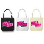 Kids in the Kitchen Haring style pop art tote bags. Official merchandise available to buy from Merchi.
