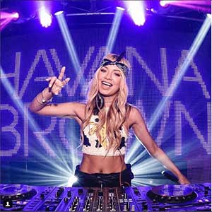 DJ Havana Brown on the decks